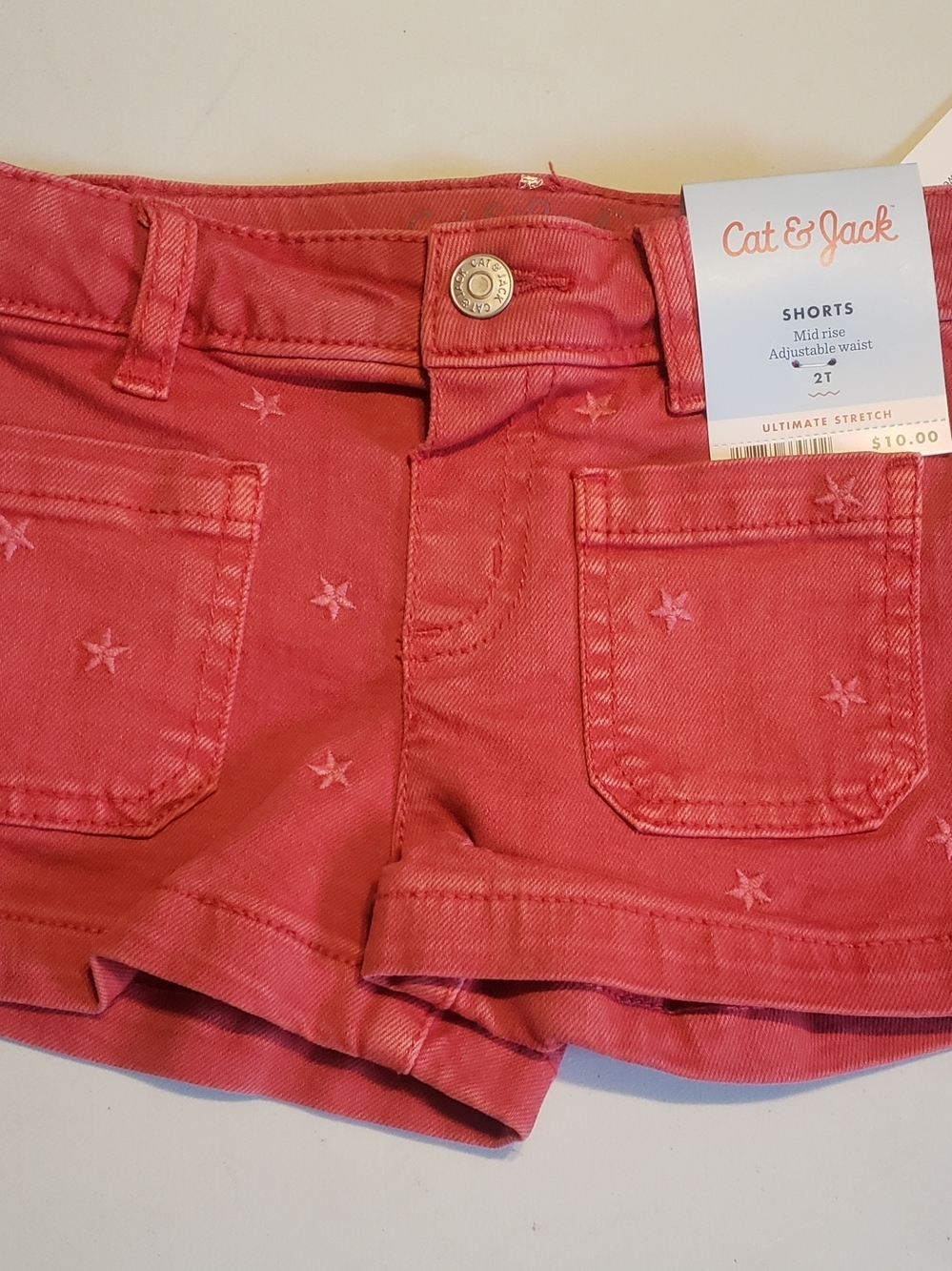 Cat & Jack Red Star Pocket Shorts